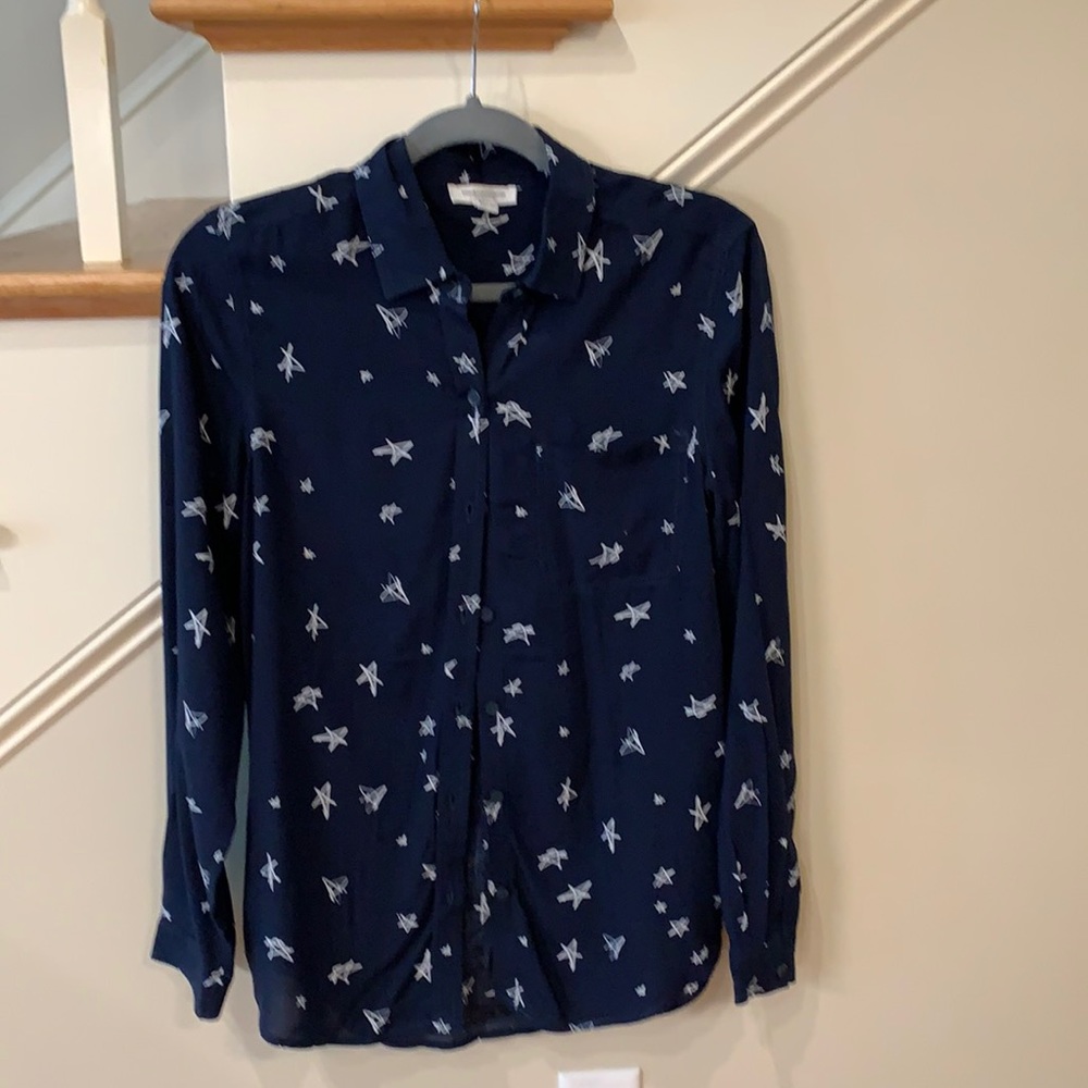 Button down long sleeve blouse Size Small never worn